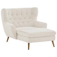 XXL-SESSEL in Cord Beige  - Beige, Design, Holz/Textil (120/101/165cm) - Stylife