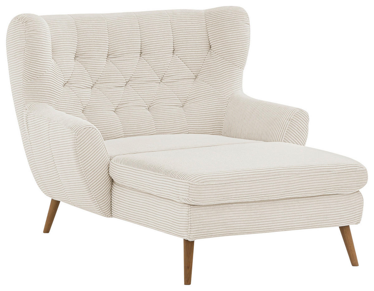 XXL-SESSEL in Cord Beige  - Beige, Design, Holz/Textil (120/101/165cm) - Stylife