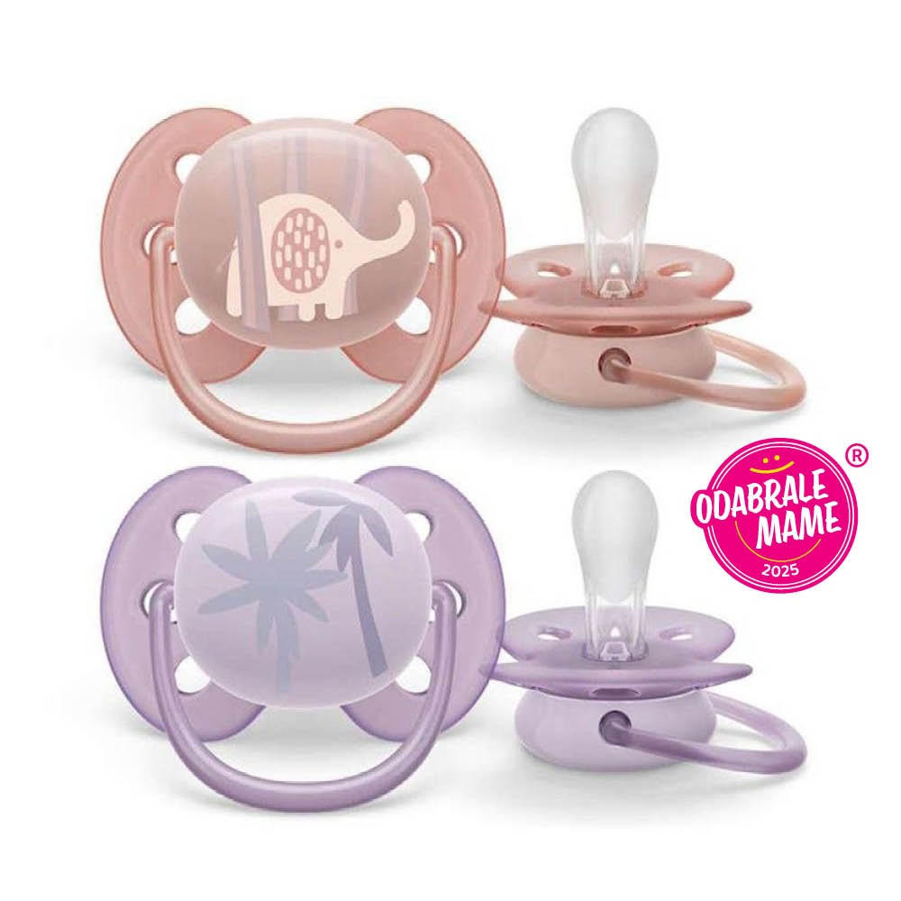 DUDA   - ljubičasta/bež, Basics, plastika/prirodni materijali (5/4/4cm) - Avent