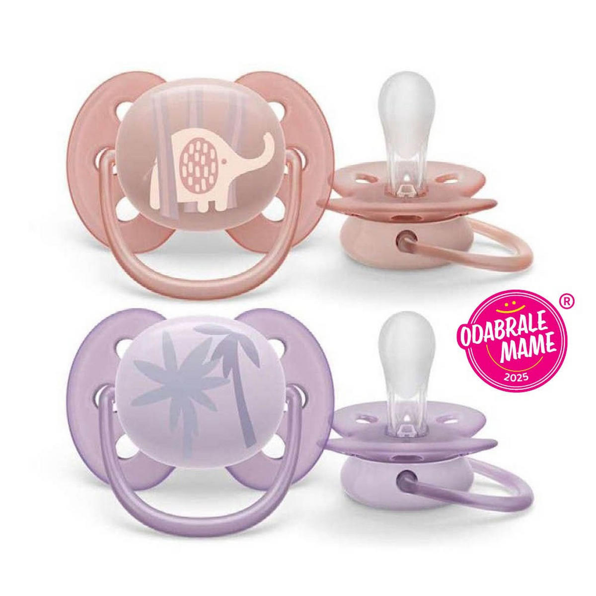 DUDA   - ljubičasta/bež, Basics, plastika/prirodni materijali (5/4/4cm) - Avent