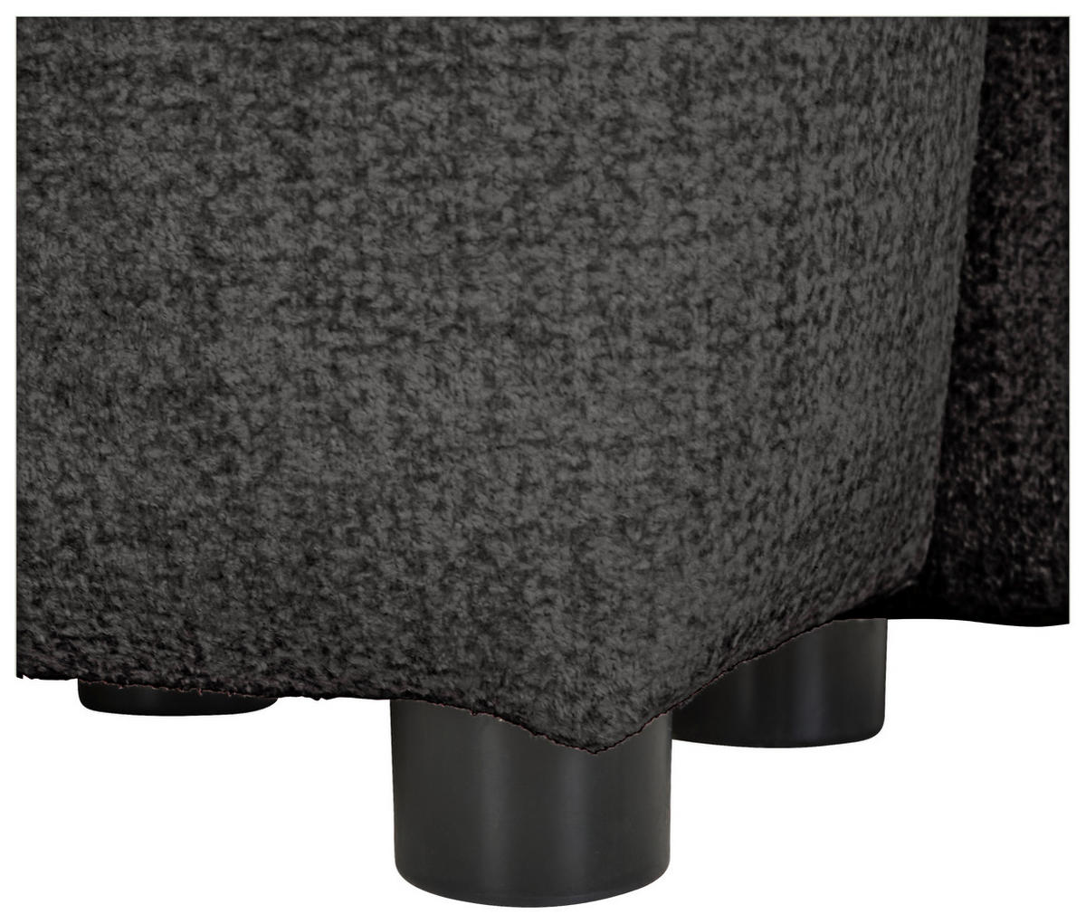 ECKSOFA Anthrazit Mikrofaser  - Anthrazit/Schwarz, KONVENTIONELL, Kunststoff/Textil (169/295cm) - Carryhome