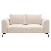 2-SITZER-SOFA beflockt Creme  - Creme/Schwarz, Design, Holz/Textil (186/88/90cm) - MID.YOU