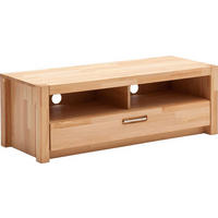 TV-ELEMENT  in 125/43/46 cm  - Buchefarben/Alufarben, Design, Holz/Metall (125/43/46cm) - MID.YOU
