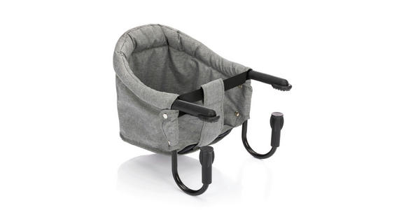 TISCHSITZ MAXI - Hellgrau/Schwarz, Basics, Kunststoff/Textil (58,5/38/28,5cm) - My Baby Lou