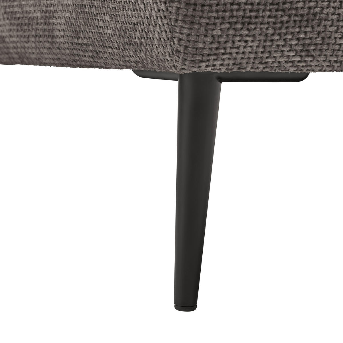 HÖRNSOFFA i vävt tyg gråbrun  - gråbrun/svart, Modern, metall/textil (255/164cm) - MID.YOU