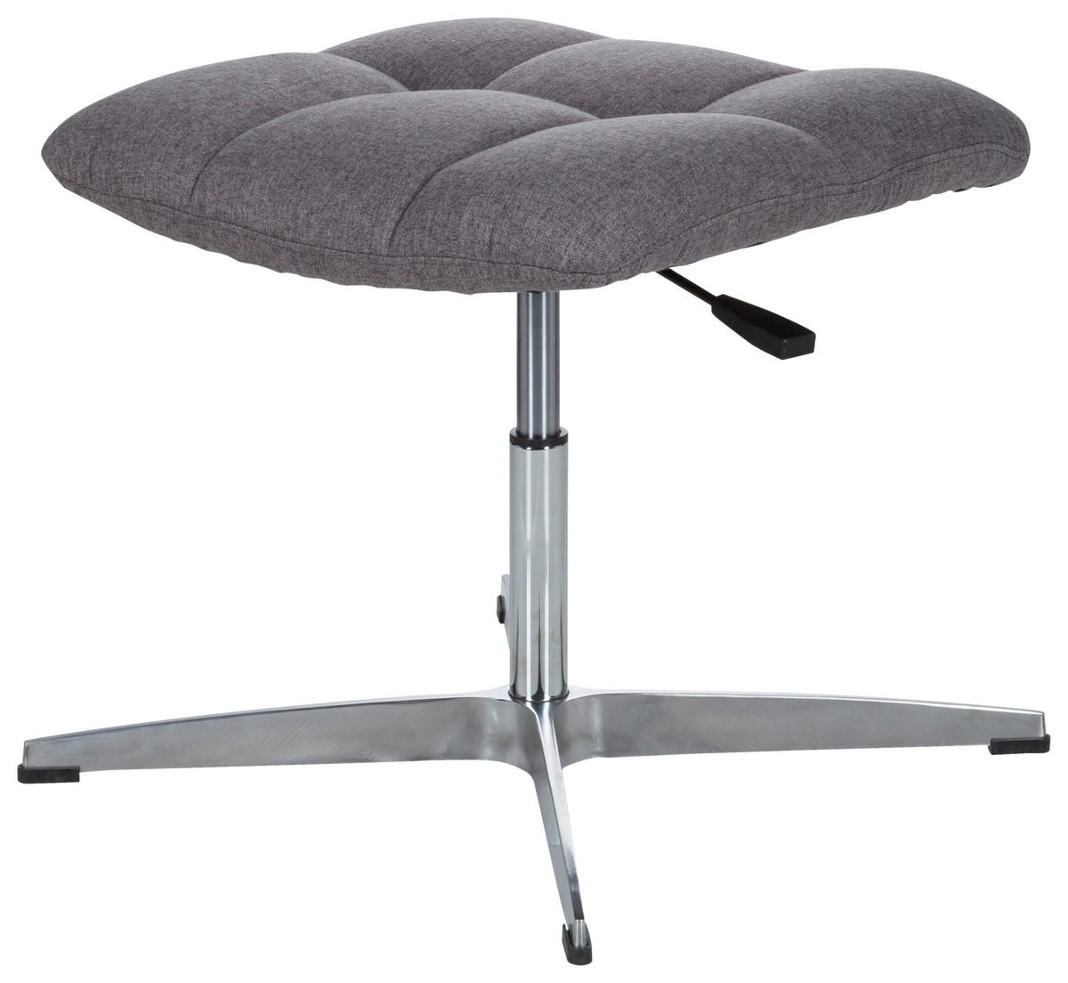 BÜROHOCKER Grau  - Silberfarben/Grau, MODERN, Textil/Metall (47/49/47cm) - MID.YOU