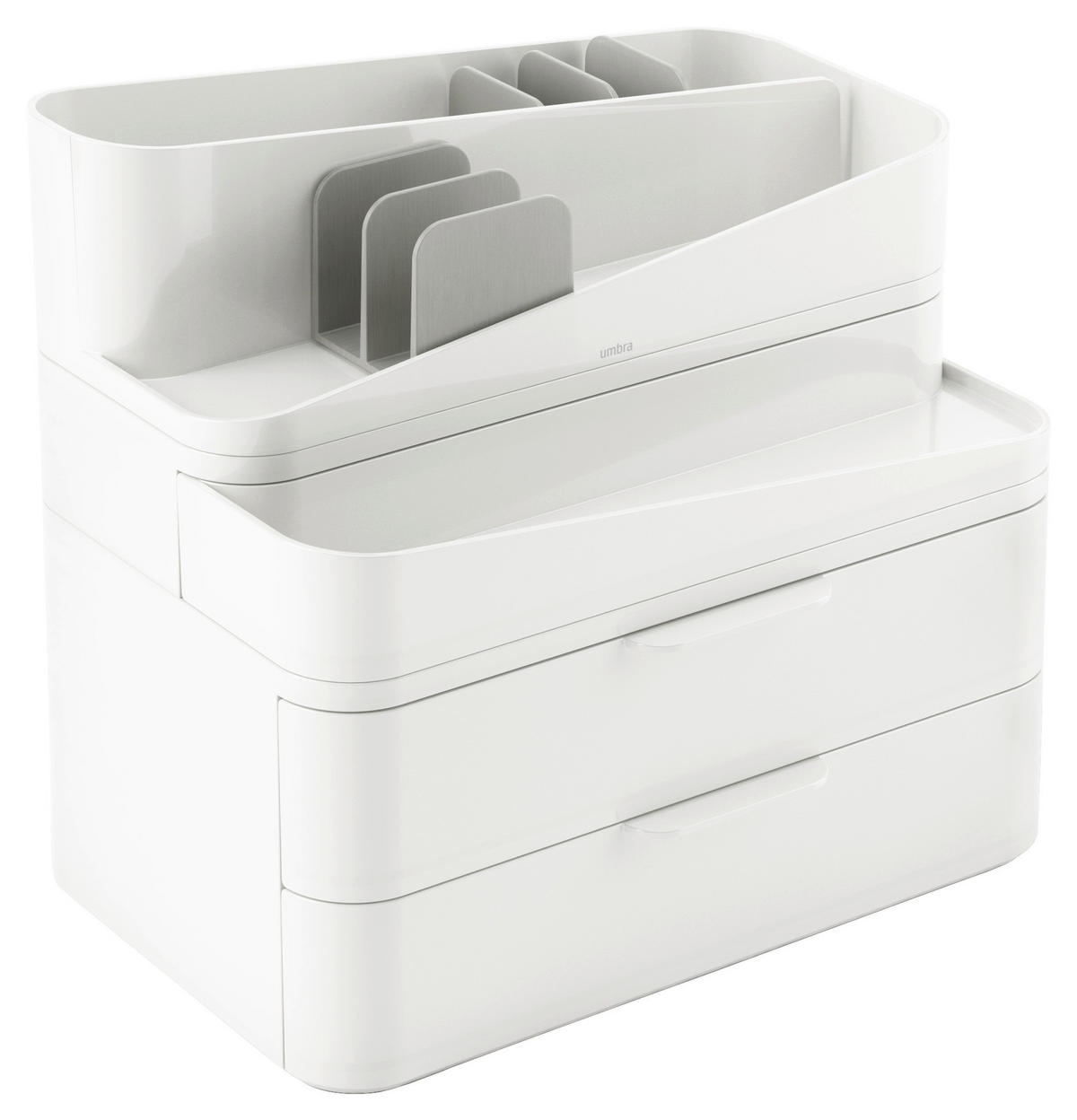 ORGANIZATOR ZA KOZMETIKU  siva, bijela  GLAM  - bijela/siva, Basics, plastika (48,4/24,8/26,7cm) - Umbra