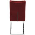 SCHWINGSTUHL in Stahl Mikrofaser - Chromfarben/Bordeaux, Design, Textil/Metall (47/100/64cm) - Novel