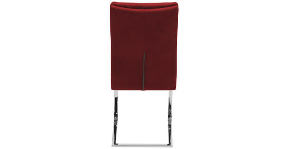 SCHWINGSTUHL in Stahl Mikrofaser - Chromfarben/Bordeaux, Design, Textil/Metall (47/100/64cm) - Novel