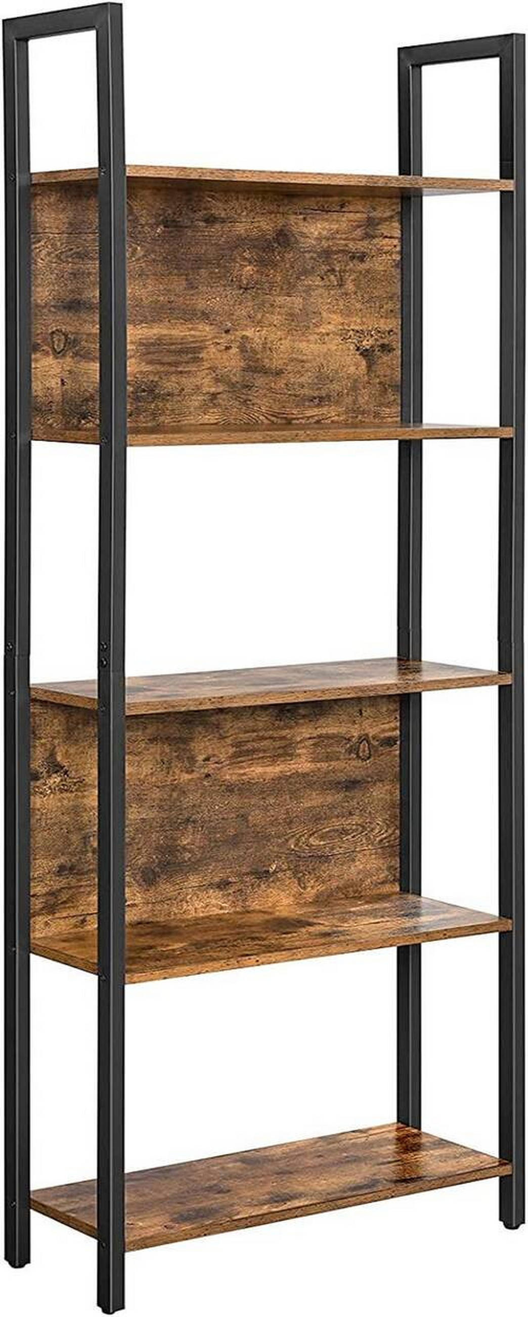BÜCHERWAND Braun, Schwarz  - Schwarz/Braun, Basics, Holzwerkstoff/Metall (62/165/24cm) - Boxxx