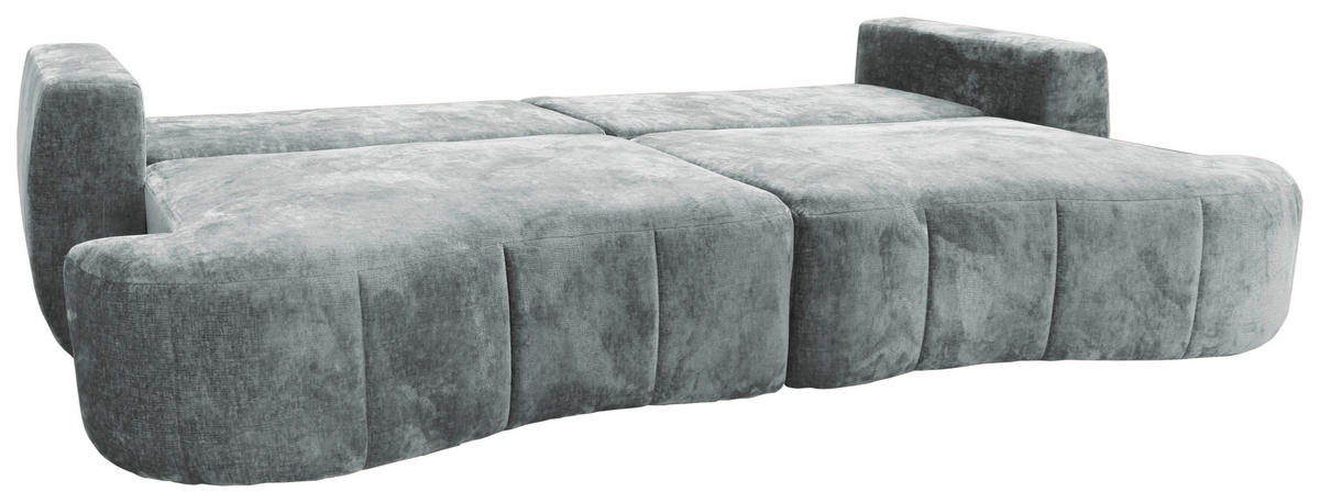 BOXSPRINGSOFA Velours Mintgrün  - Schwarz/Mintgrün, Trend, Kunststoff/Textil (292/71-99/127cm) - Livetastic
