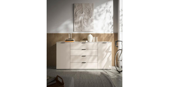SIDEBOARD in 180/90/40 cm - Kaschmir/Schwarz, Basics, Holzwerkstoff/Kunststoff (180/90/40cm) - Carryhome