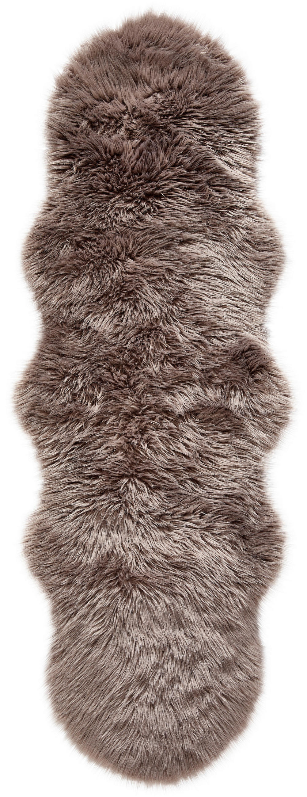 KUNSTFELL 60/180 cm Sarah Double Taupe Tierform  - Taupe, Basics, Kunststoff/Textil (60/180cm) - Novel