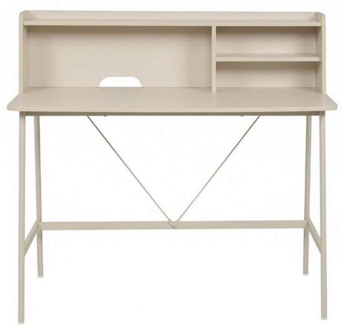 SCHREIBTISCH 115/55/106 cm  in Beige  - Beige, MODERN, Holzwerkstoff/Metall (115/55/106cm) - MID.YOU
