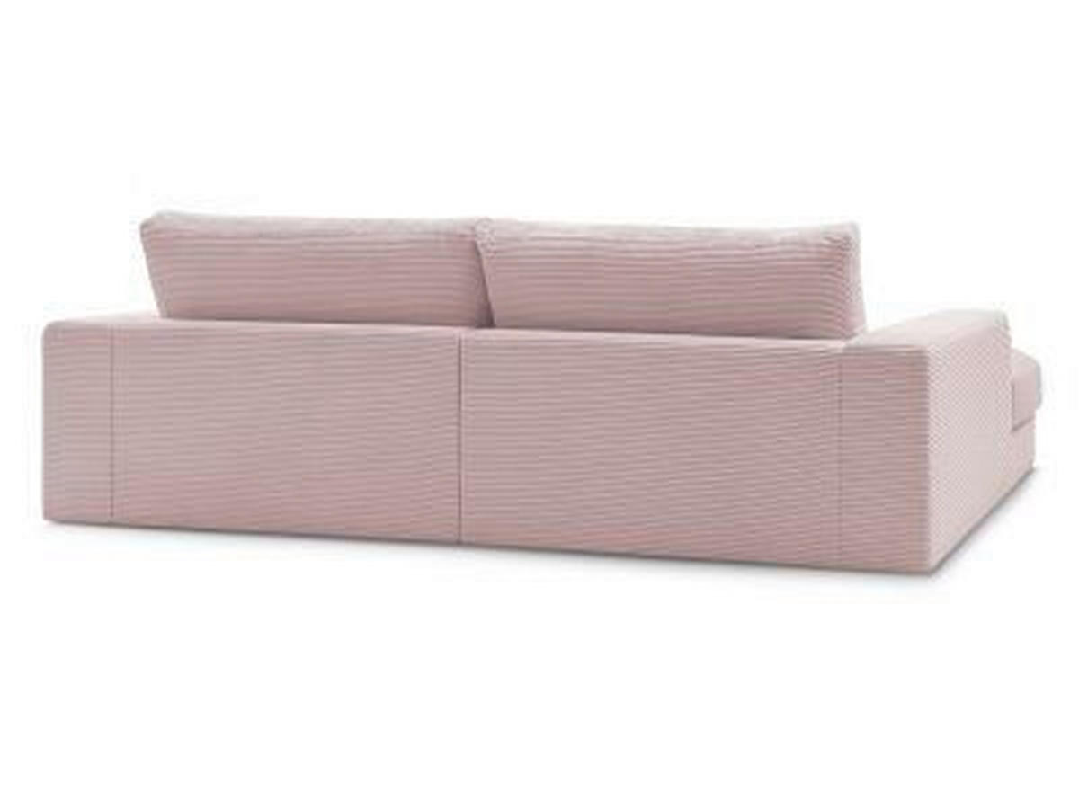 BIGSOFA LEONARD Cord Lila  - Lila/Schwarz, MODERN, Kunststoff/Textil (274/77/159cm)