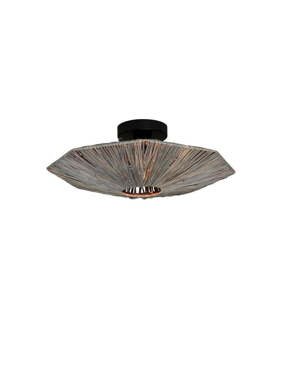 DECKENLEUCHTE   65 cm   - Dunkelgrau, Modern, Naturmaterialien (65cm) - Good & Mojo