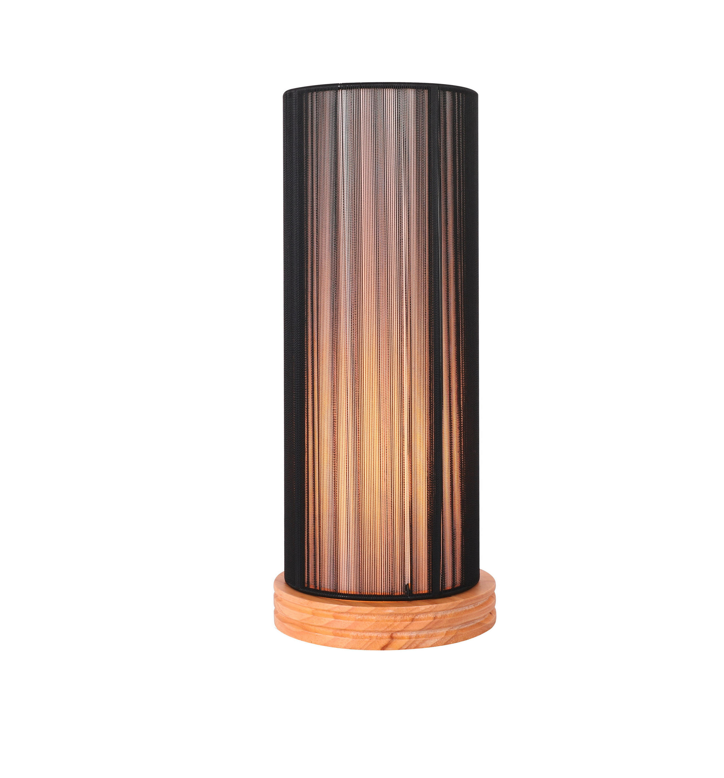 BORDSLAMPA 14/14/33 cm   - svart, Basics, trä/textil (14/14/33cm)