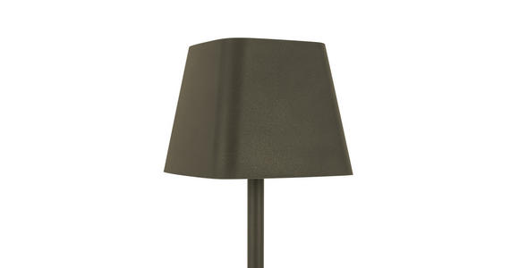 AKKU-TISCHLEUCHTE Lino 10/38 cm - Grau, Design, Kunststoff/Metall (10/38cm) - Novel