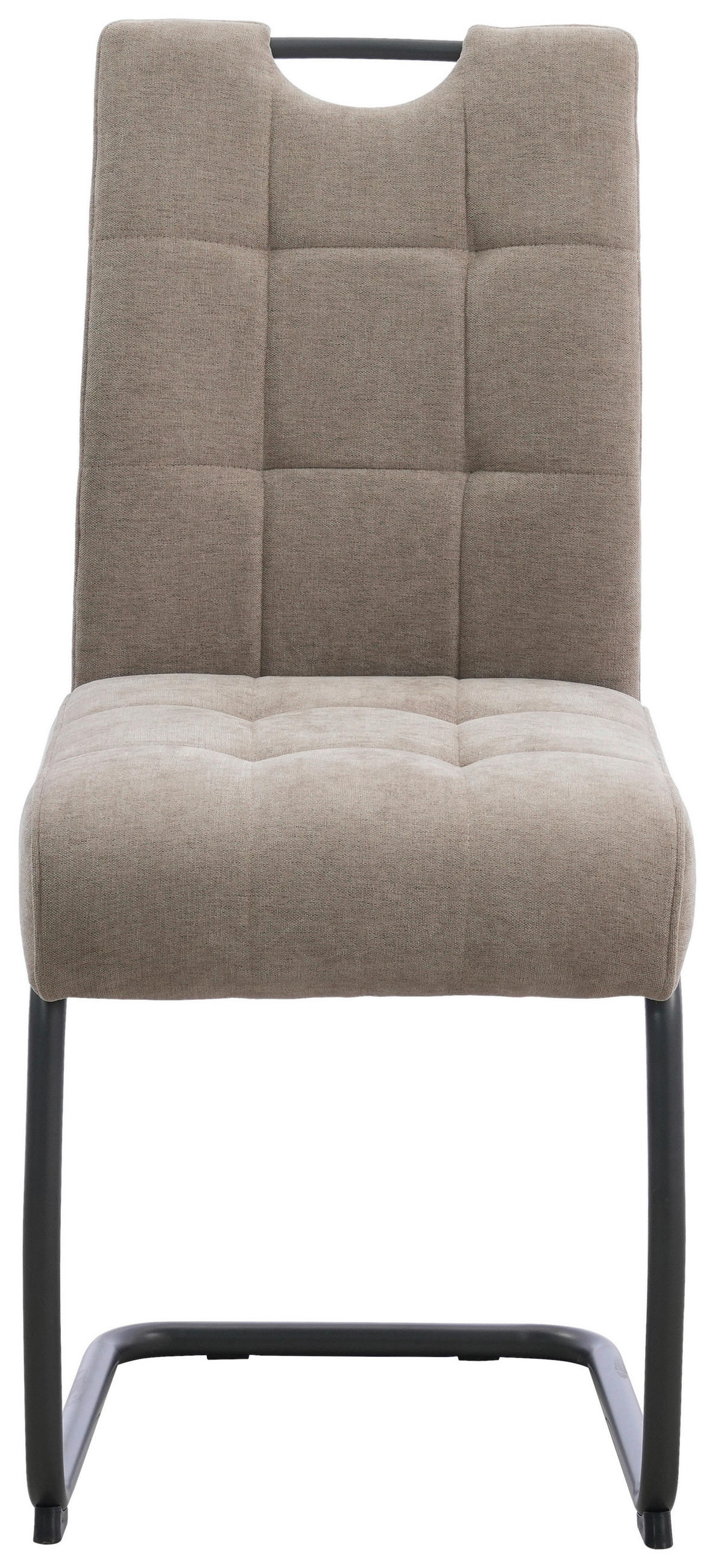SCHWINGSTUHL   Mikrofaser  - Dunkelgrau/Beige, MODERN, Textil/Metall (44/95/61cm) - MID.YOU
