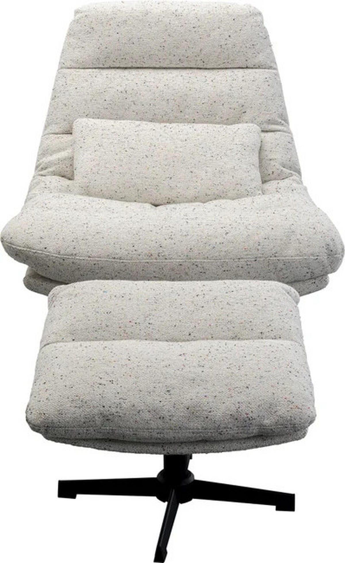 SESSELSET in Flachgewebe Grau  - Schwarz/Grau, Design, Textil/Metall (85/90/81cm) - Kare-Design