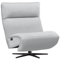 RELAXSESSEL in Textil Hellgrau  - Hellgrau/Schwarz, MODERN, Textil/Metall (90/106/96cm) - Chilliano