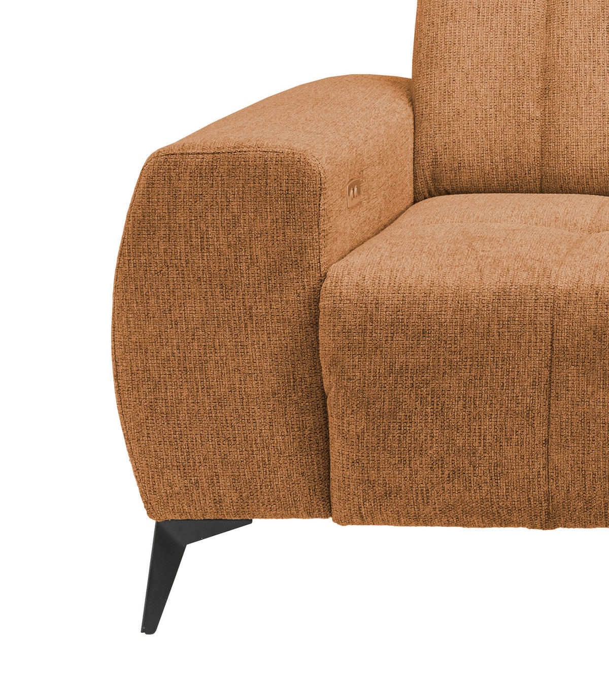 ECKSOFA in Chenille Currygelb  - Currygelb/Schwarz, Modern, Textil/Metall (261/200cm) - Livetastic