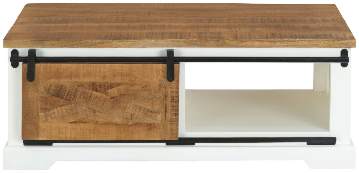 KONFERENČNÝ STOLÍK, prírodná farba, čierna, biela, drevo, 60/120/45 cm - čierna/biela, Lifestyle, drevo (60/120/45cm) - MID.YOU
