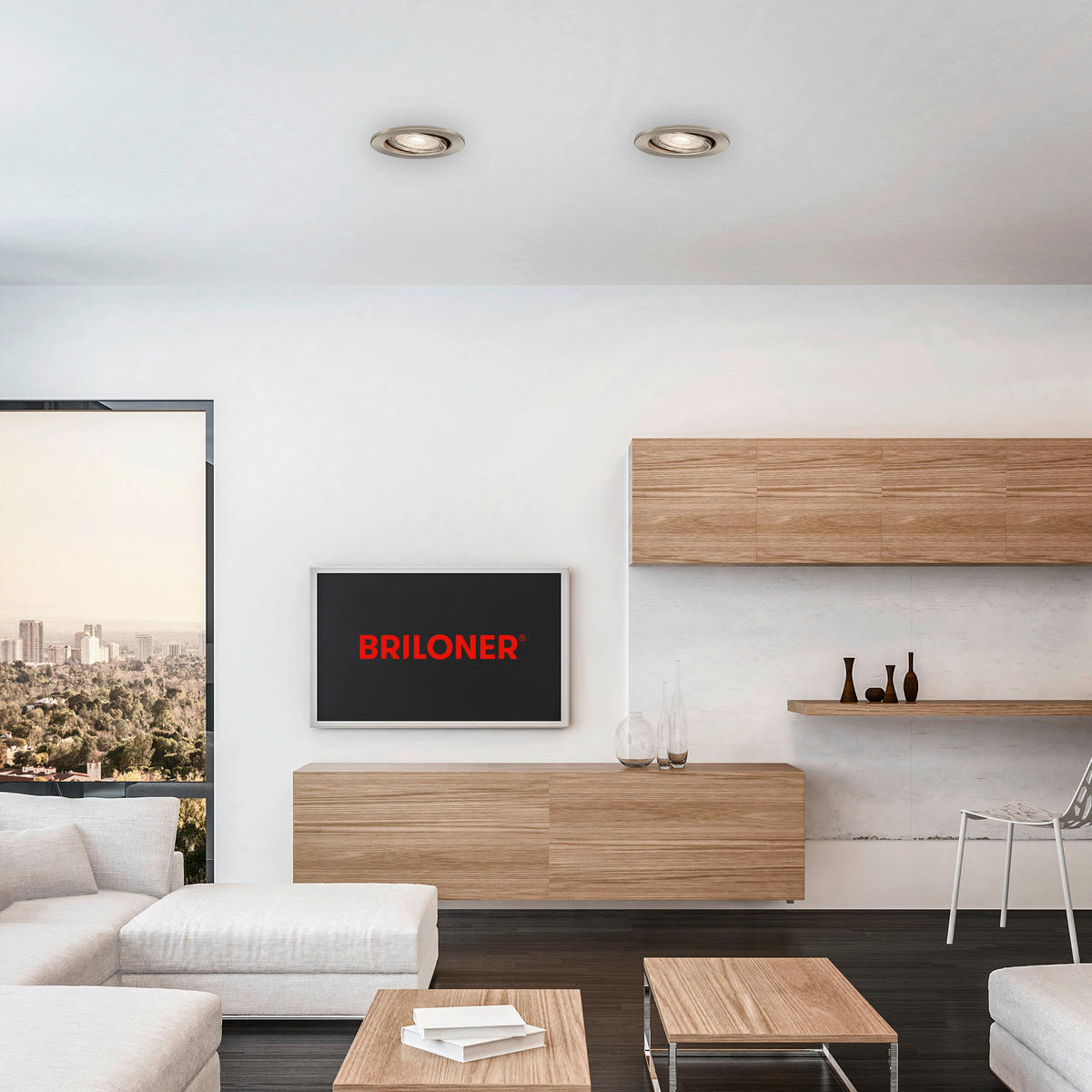 LED-PANEL   //3000 K// - barve niklja, Basics, kovina (8,6/7cm)