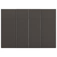 SCHWEBETÜRENSCHRANK 316/235/68 cm 4-türig Graphitfarben  - Chromfarben/Graphitfarben, Design, Holzwerkstoff/Metall (316/235/68cm) - Novel