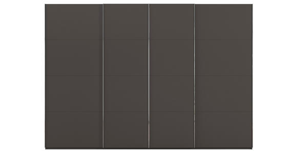 SCHWEBETÜRENSCHRANK 316/235/68 cm 4-türig Graphitfarben  - Chromfarben/Graphitfarben, Design, Holzwerkstoff/Metall (316/235/68cm) - Novel