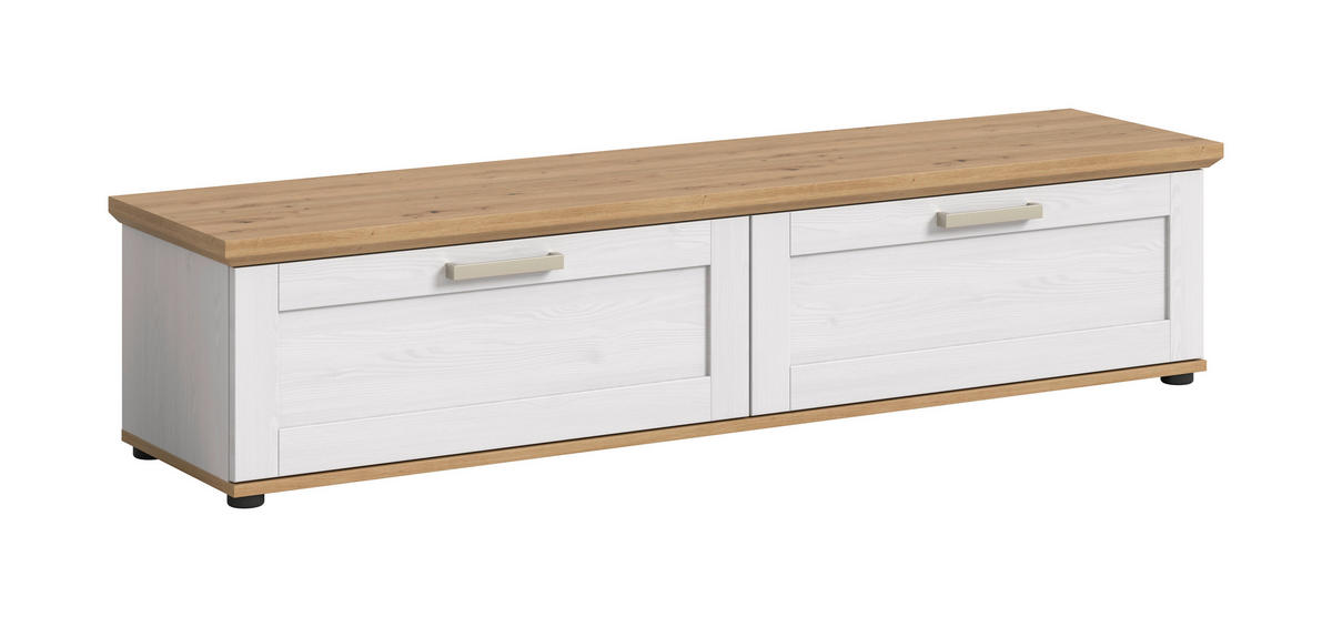 LOWBOARD  in 164/37/40 cm  - Silberfarben/Lärchefarben, Design, Holzwerkstoff/Kunststoff (164/37/40cm) - Livetastic