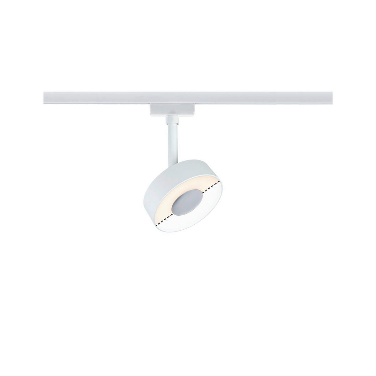 SCHIENENSYSTEM-STRAHLER 9,8/15,4 cm   - Chromfarben, Basics, Kunststoff/Metall (9,8/15,4cm) - Paulmann