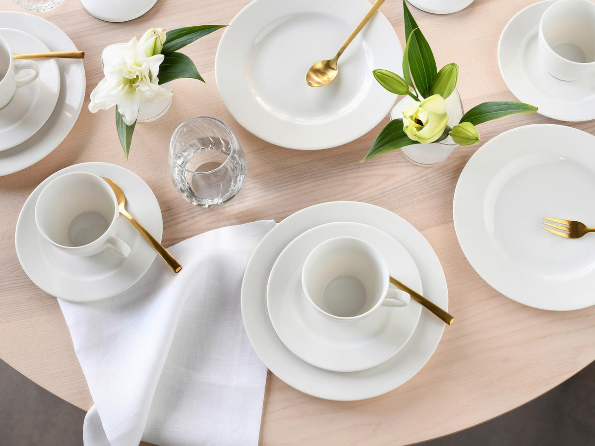 KAFFEESERVICE Creme Venice Creme 18-teilig  - Creme, Basics, Keramik - Creatable