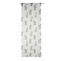 DETSKÝ ZÁVES, priehľadné, 135/255 cm - sivá/zelená, Basics, textil (135/255cm) - Ben'n'jen