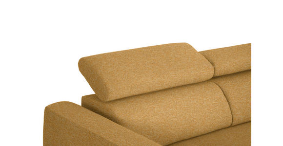 ECKSOFA in Chenille Currygelb 280/205 cm - Currygelb/Schwarz, Design, Textil/Metall (280/205cm) - Xora