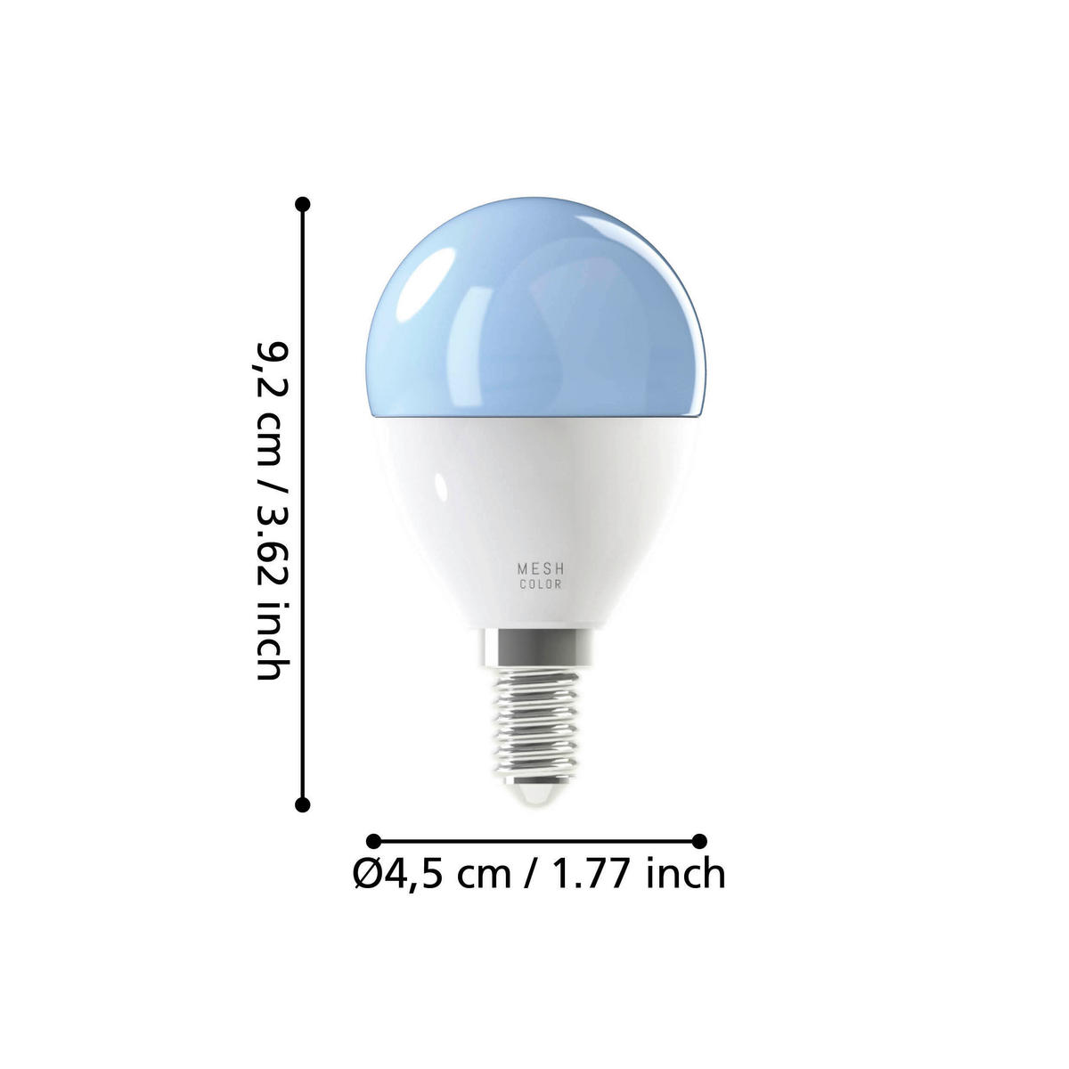 LED-LEUCHTMITTEL   E14 4.9 W  - Opal, Basics, Kunststoff (9,2cm) - Eglo