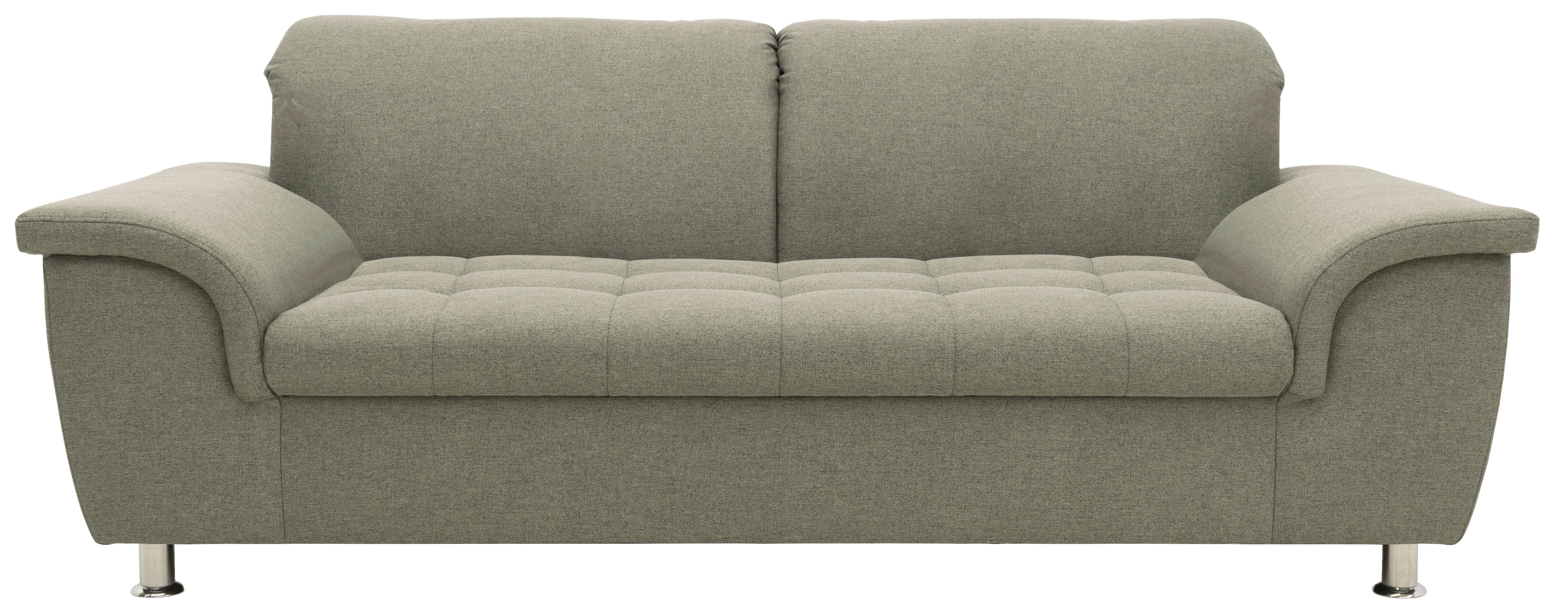 2,5-Sitzer mit Funktion Webstoff Silberfarben  - Chromfarben/Silberfarben, KONVENTIONELL, Textil/Metall (210/81/105cm)