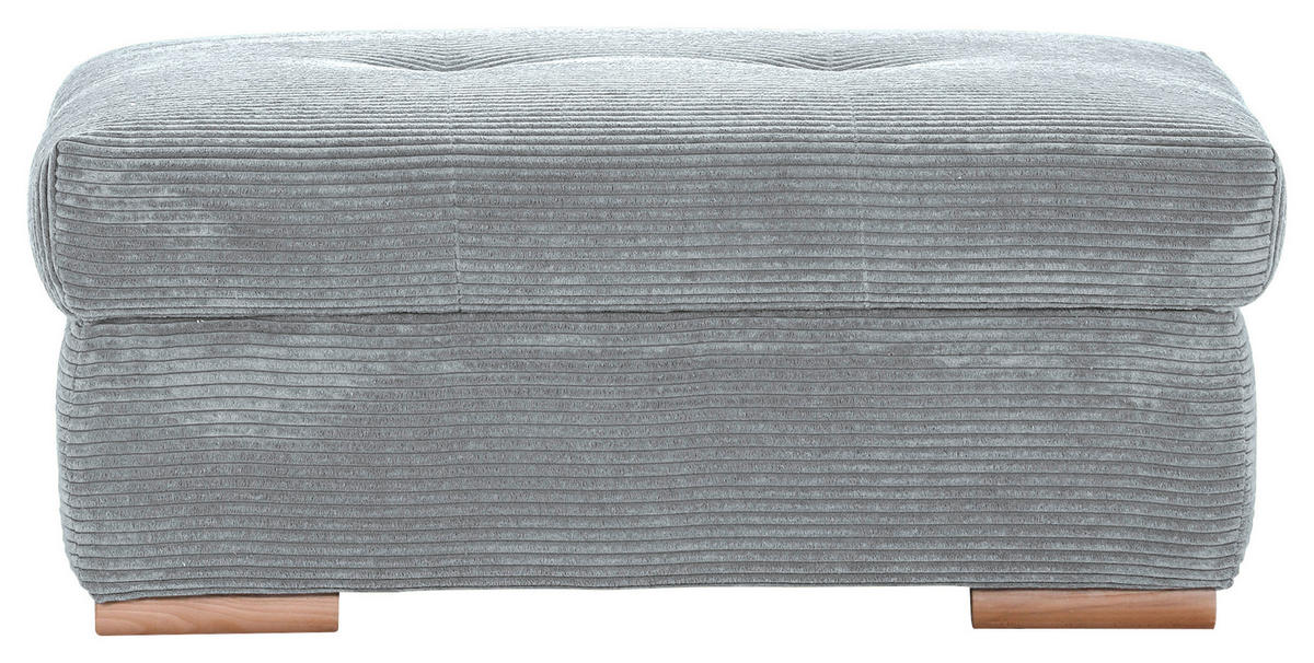 HOCKERBANK in Textil Hellgrau  - Eichefarben/Hellgrau, Konventionell, Holz/Textil (103/45/71cm) - Carryhome
