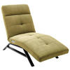RELAXLIEGE in Cord Hellgrün  - Schwarz/Hellgrün, Design, Textil/Metall (80/54-113/158-198cm) - Pure Home Lifestyle