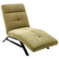 RELAXLIEGE in Cord Hellgrün  - Schwarz/Hellgrün, Design, Textil/Metall (80/54-113/158-198cm) - Pure Home Lifestyle
