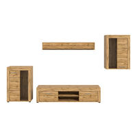 OBÝVACIA STENA, dub wotan - čierna/dub wotan, Design, kompozitné drevo/plast (310/169/35cm) - MID.YOU