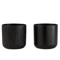 ÜBERTOPF - Schwarz, Basics, Keramik (26,5/26,5/26cm)