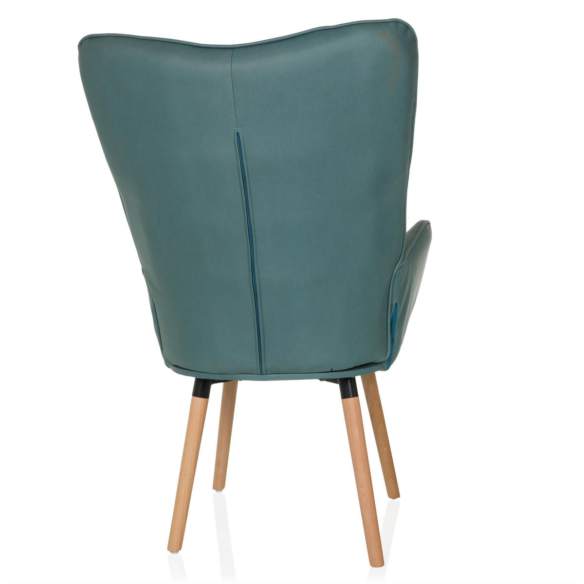 OHRENSESSEL in Velours Mintgrün  - Buchefarben/Mintgrün, MODERN, Holz/Textil (70/106/75cm) - MID.YOU