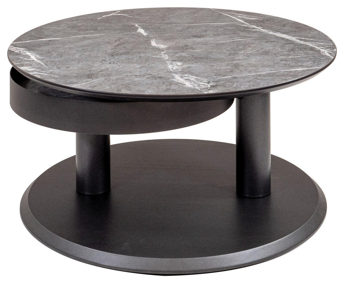 COUCHTISCH in Metall, Kunststoff, Holzwerkstoff 75/75/38-43 cm  - Anthrazit, Design, Holzwerkstoff/Kunststoff (75/75/38-43cm) - Venda