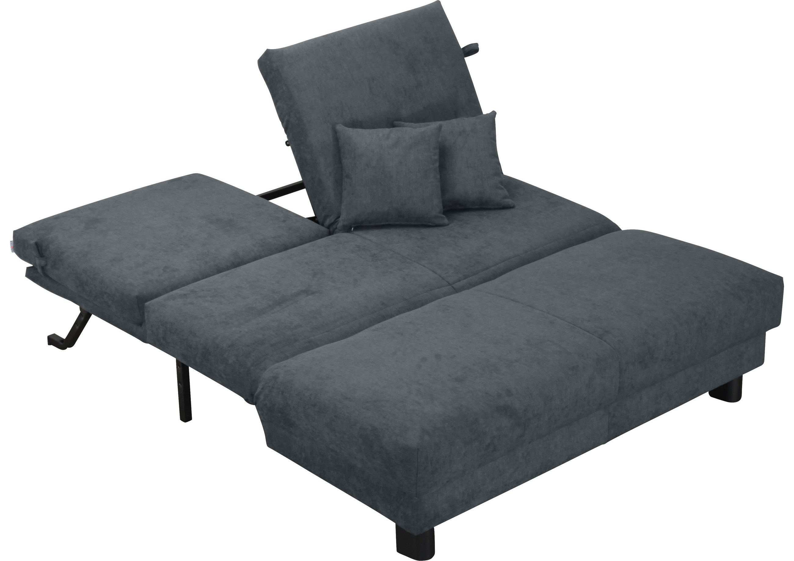SCHLAFSOFA Flachgewebe Blau  - Blau/Schwarz, Design, Textil/Metall (160/85/100cm) - Carryhome