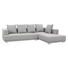 Ecksofa Webstoff Rückenkissen - Chromfarben/Grau, Design, Kunststoff/Textil (305/225cm) - Carryhome