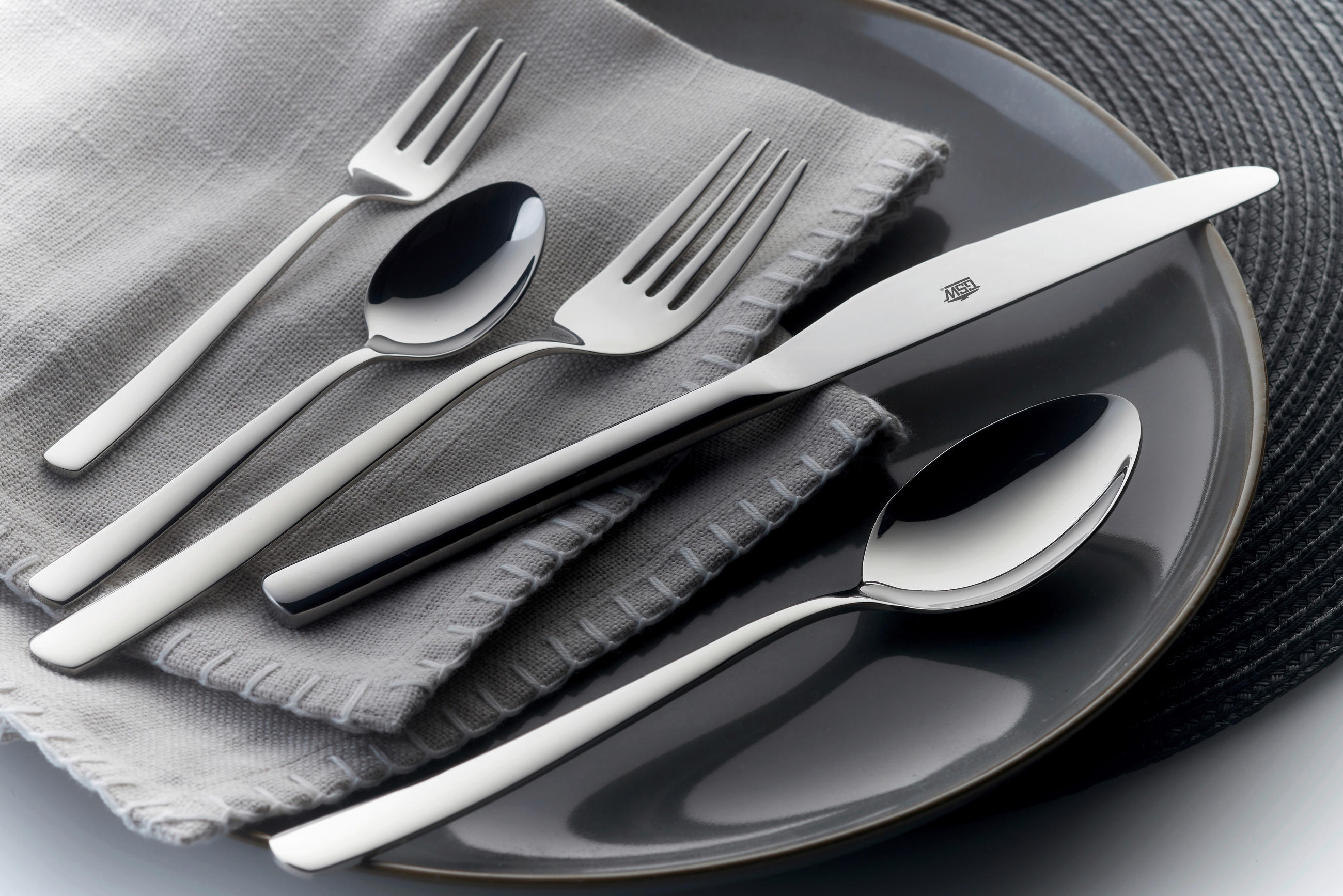 BESTECKSET BESTECK 30-teilig Edelstahl  - Edelstahlfarben, Basics, Metall - GSW