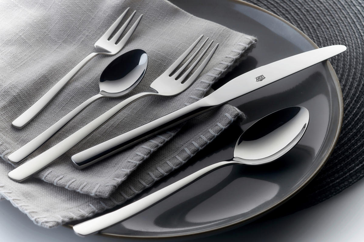 BESTECKSET BESTECK 30-teilig Edelstahl  - Edelstahlfarben, Basics, Metall - GSW