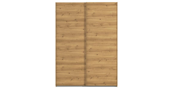 SCHWEBETÜRENSCHRANK  in Eichefarben  - Eichefarben, Design, Holzwerkstoff/Kunststoff (162/223/68cm) - Novel