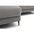 ECKSOFA  in Flachgewebe Sandfarben  177/253 cm  - Sandfarben/Schwarz, Design, Textil/Metall (177/253cm) - Dieter Knoll